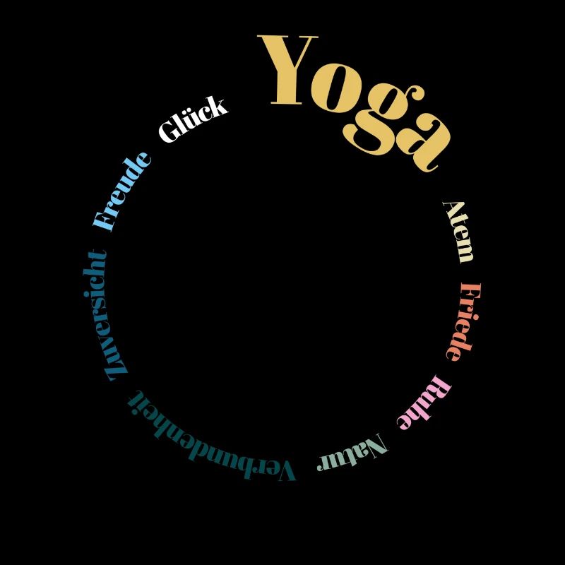 Yoga Kreis bunt