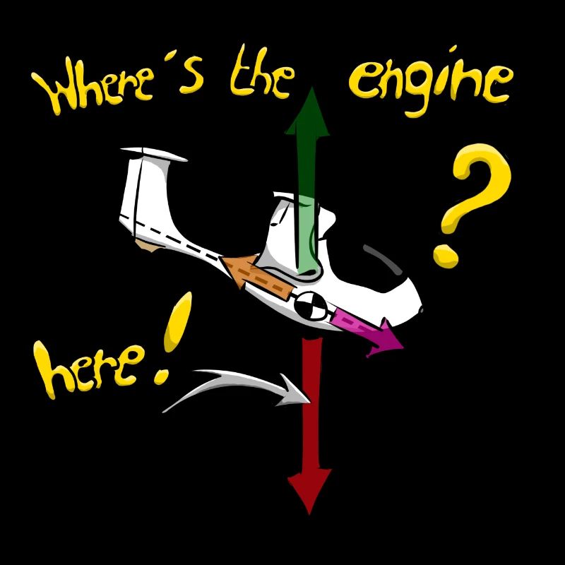 Glider engine - Where is the engine ? transparent