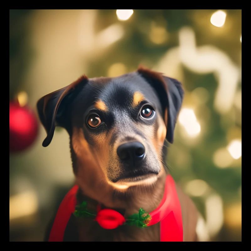 Chien de Noël mignon