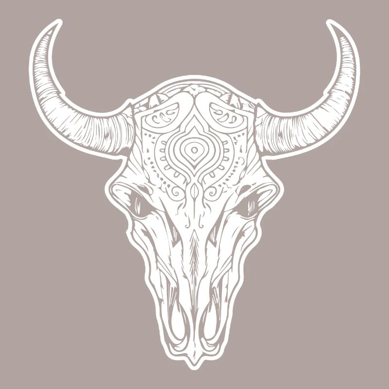 Crâne de vache Boho