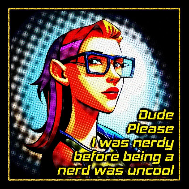 Nerd not Herd (half-tone effect)