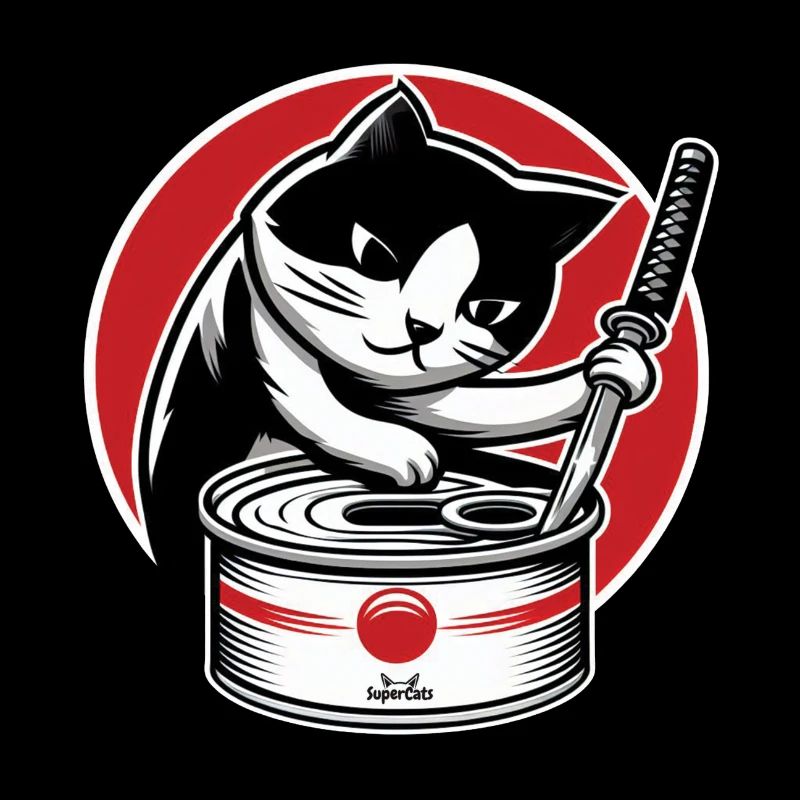Chat au katana