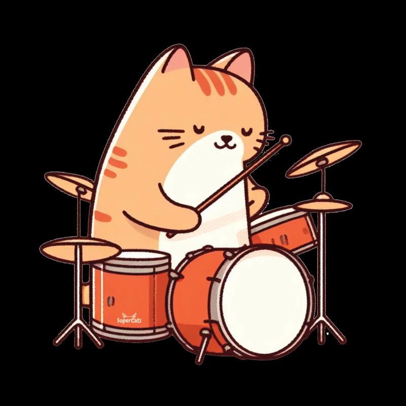 Chat batteur