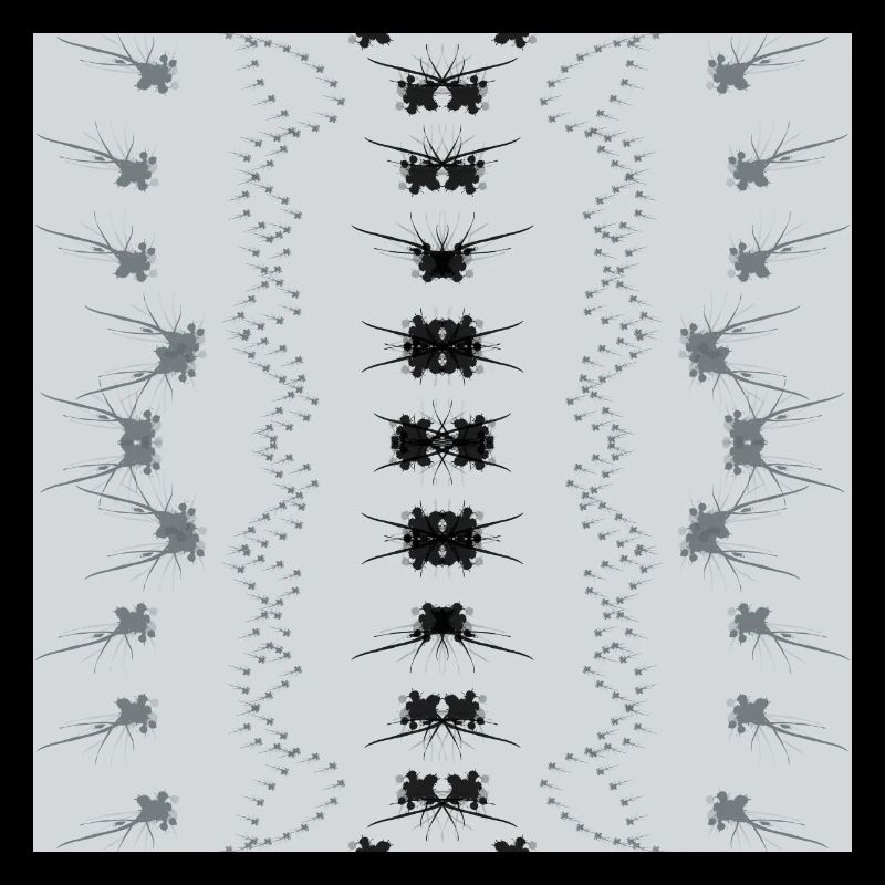 Abstract symmetrical grey and black pattern