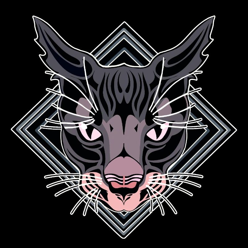 Stylized Panther Head Design