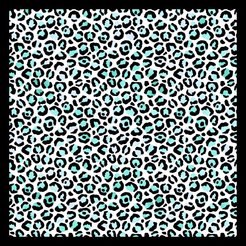 Turquoise Wildcats Leopard Pattern