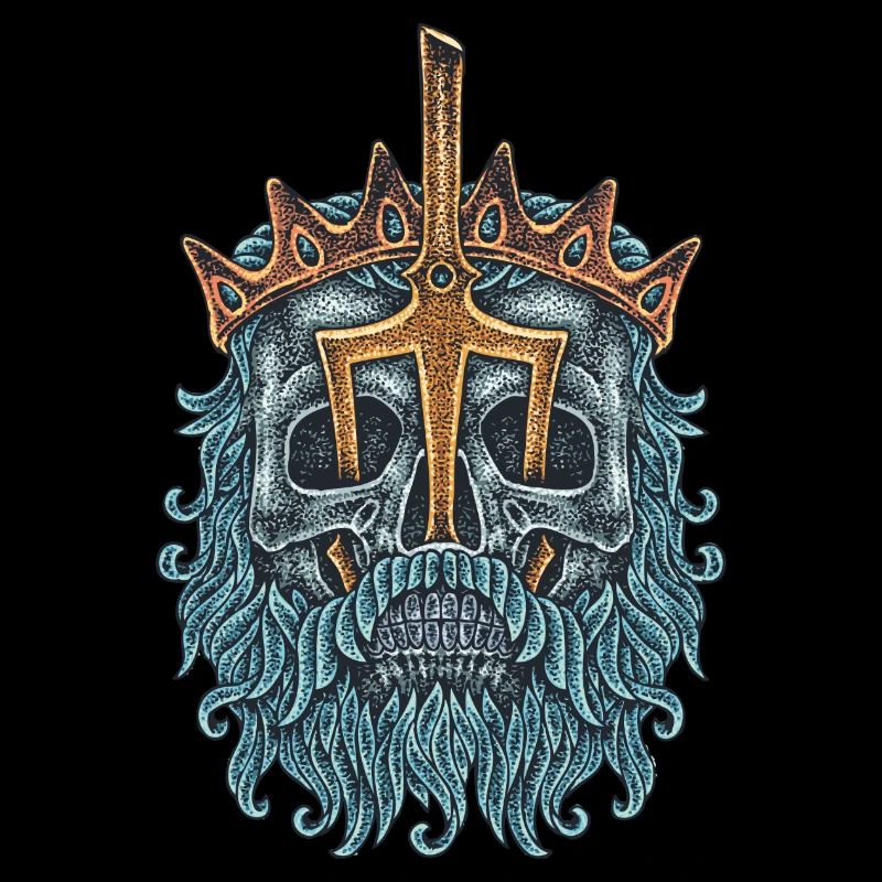 King trident skull