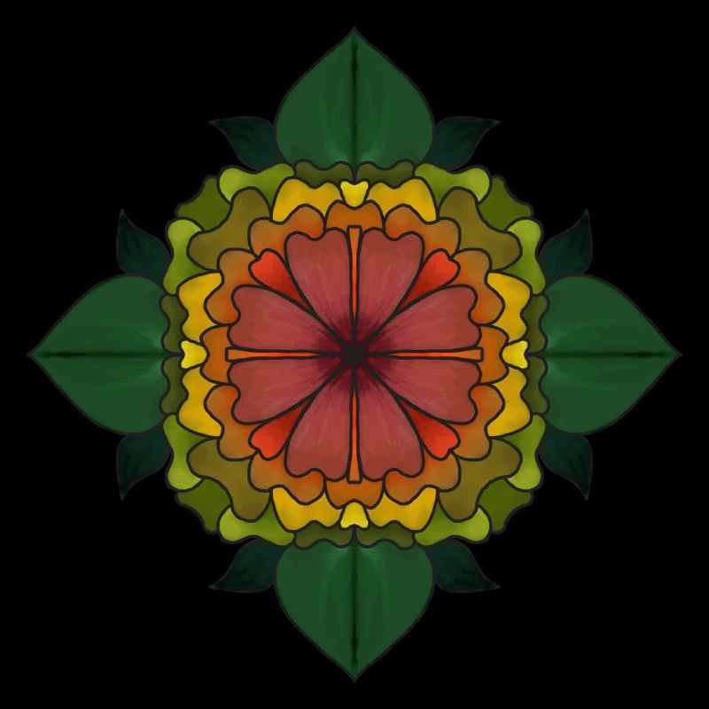 Mandala gezeichnet