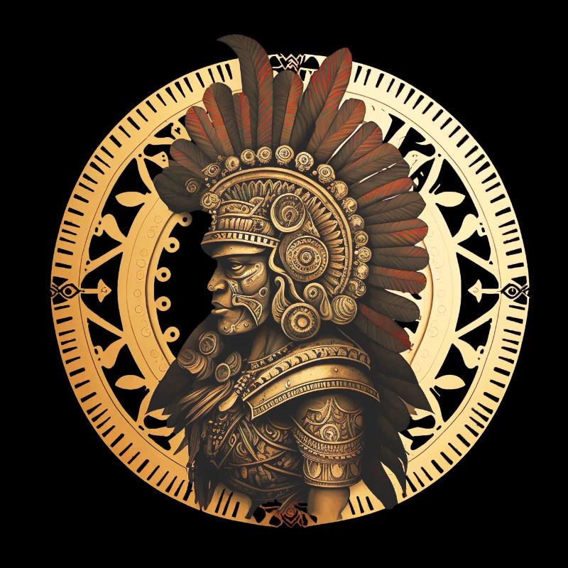 Aztec Warrior I Krieger Motiv Mann Geschenkidee