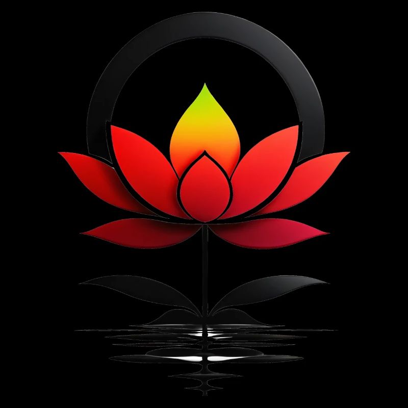Zen Flame Lotus: Leidenschaftlich und kraftvoll