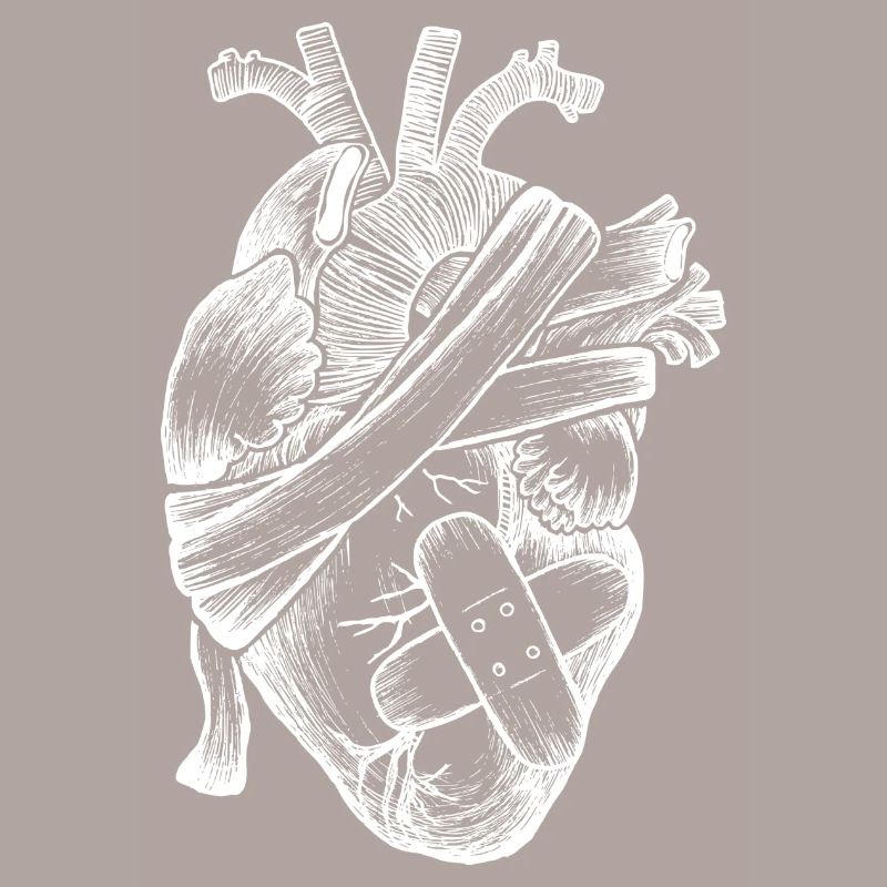 Heart and wound plaster