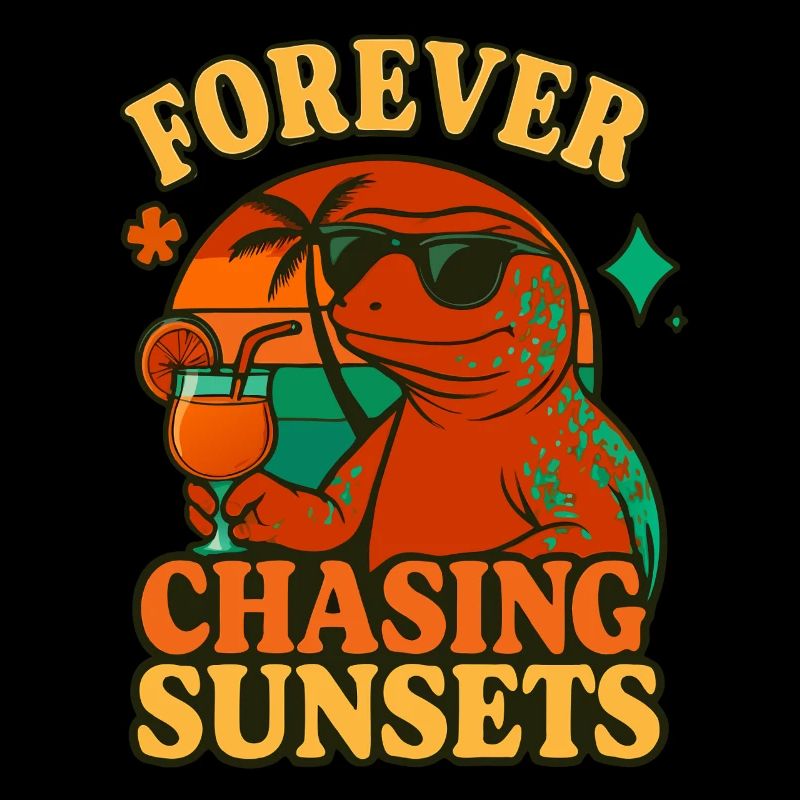 Forever Chasing Sunsets Lizard