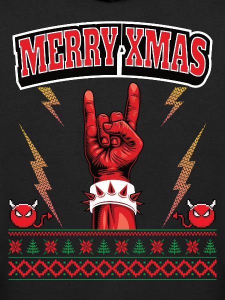 Ugly Christmas 8 bit pixel rock og heavy metal