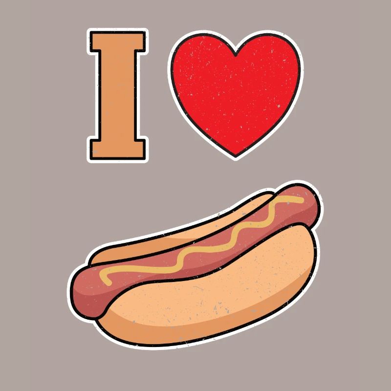 Ich Liebe Bockwurst mit Senf