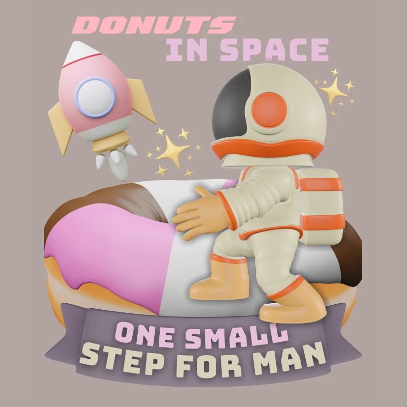 Donut space, beignets dans l’espace, drôle d’astronaute