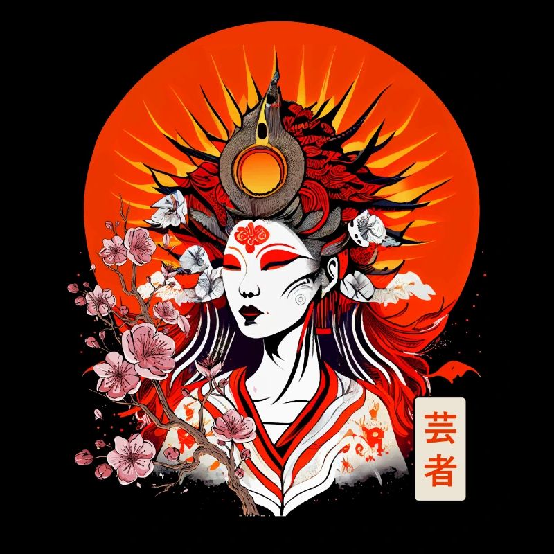 Amaterasu Déesse Japonaise du Soleil Sakura Cherry Perte