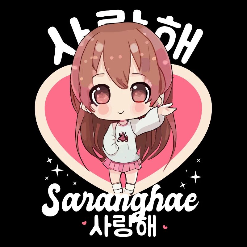 Mignon Saranghae Kpop Chibi Anime Fille Pop coréenne Kd
