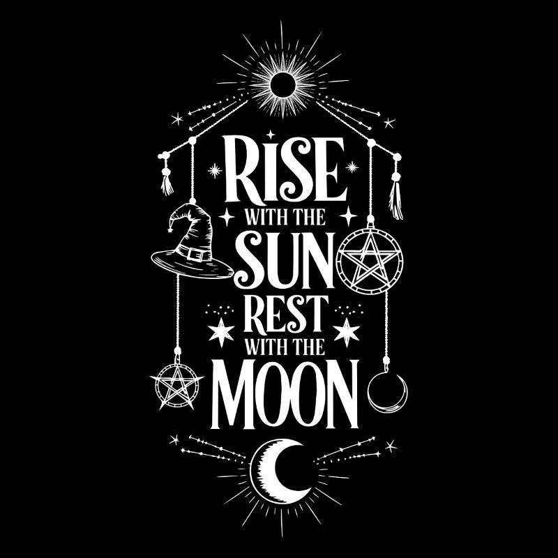 Whimsical Witchy Sun Moon Child Gothic Pagan