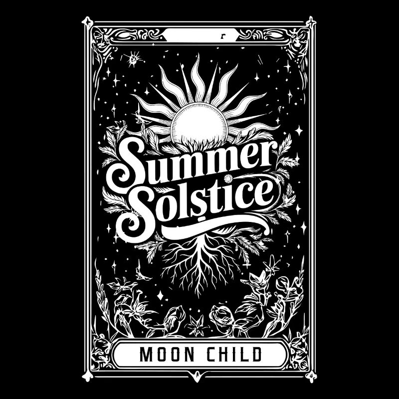 Mystical Boho Sun Floral Summer Solstice Tarot Car