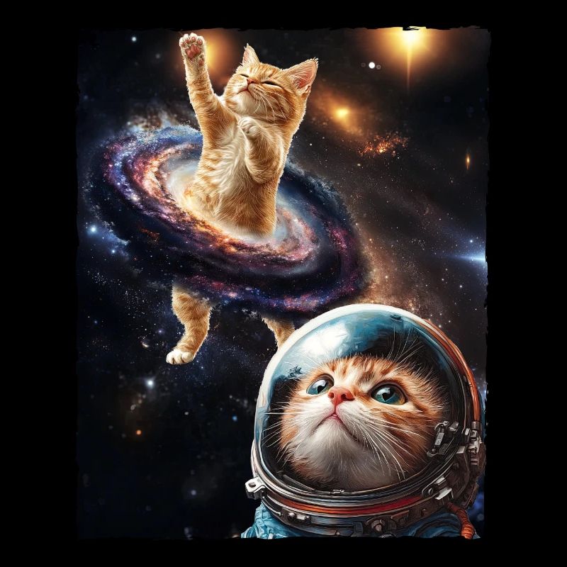 Chat mignon Mème Outerspace Galaxy Astrologie spatiale