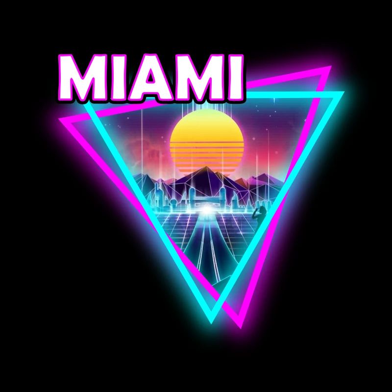 Miami Retro Disco Style Neon Vice Geschenk Idee