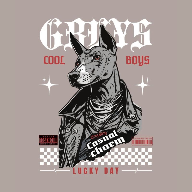 Conception de lévriers | Gris Cool Boys