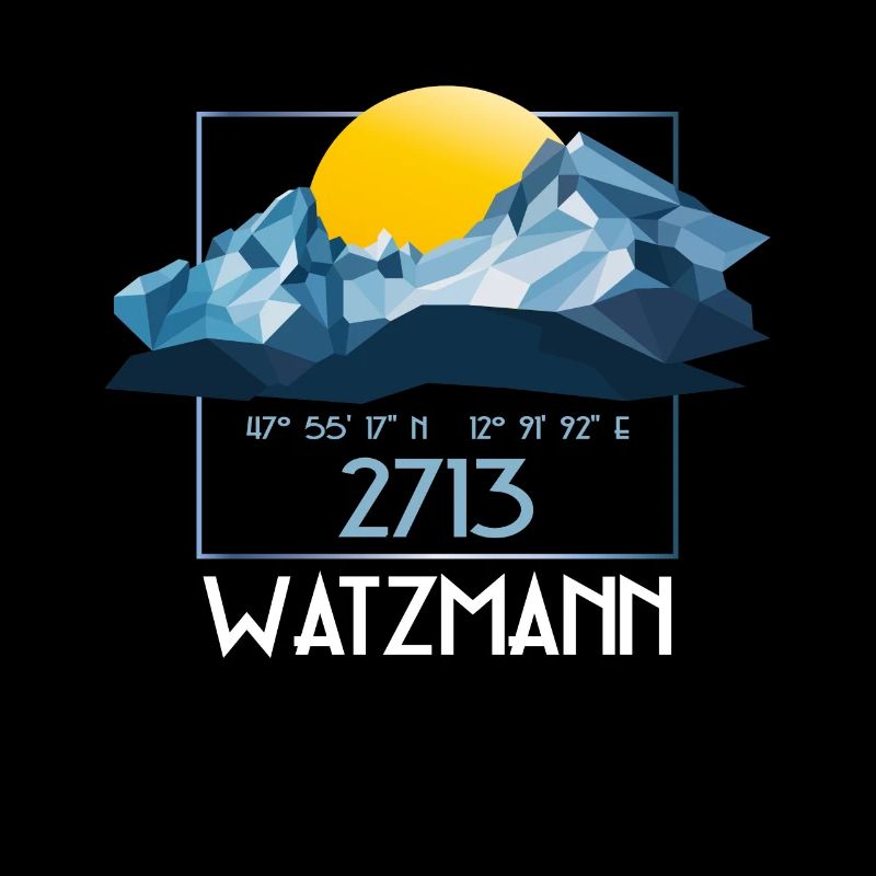 Deutschland Bayern Watzmann 2713 m Berg Low Poly