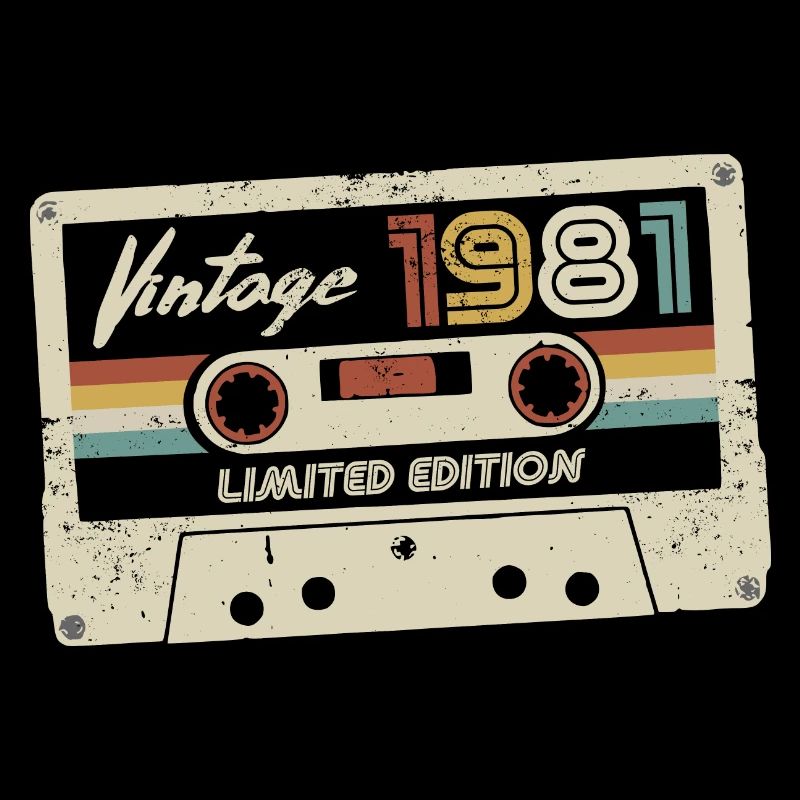 Vintage 1981 Retro Kassette 40. Geburtstag