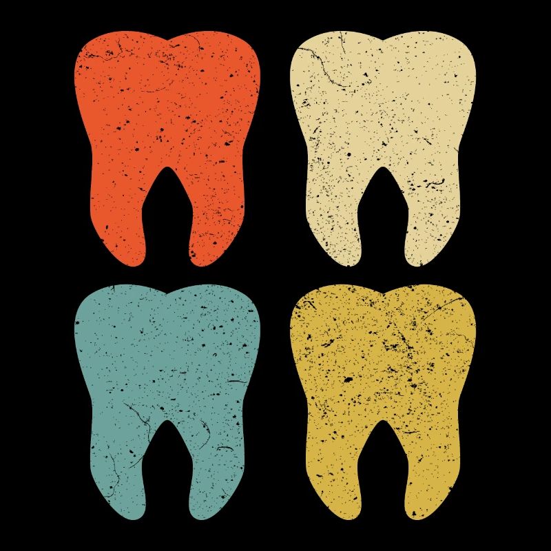 Dentiste rétro dentiste assistant dentaire coloré nouveau