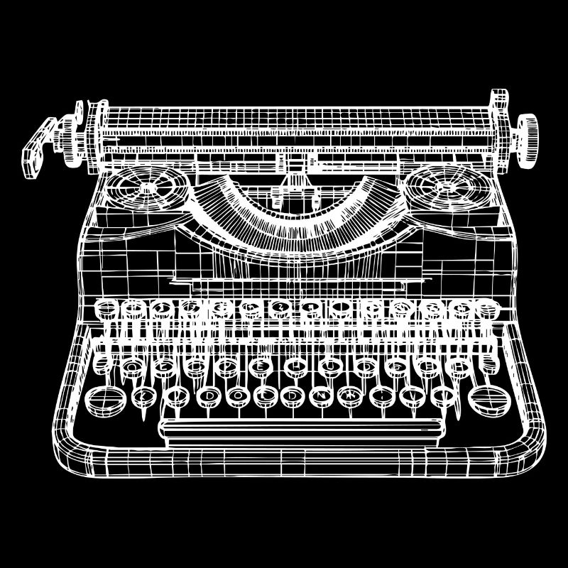 Machine à écrire Wireframe