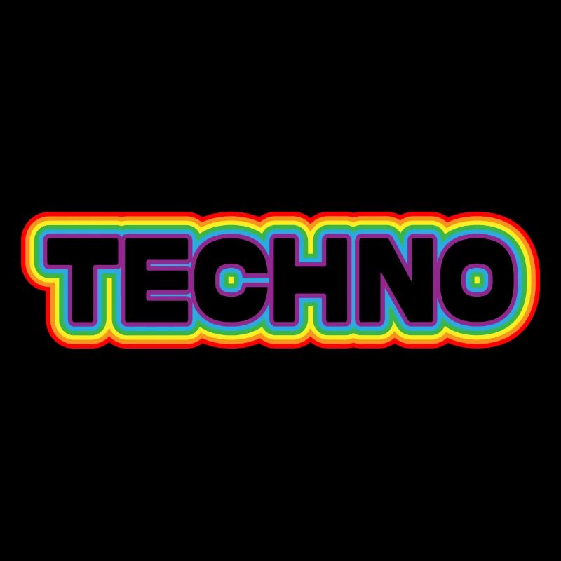 Techno Musik LGBTQ Rainbow | Harter Dark Acid Techno