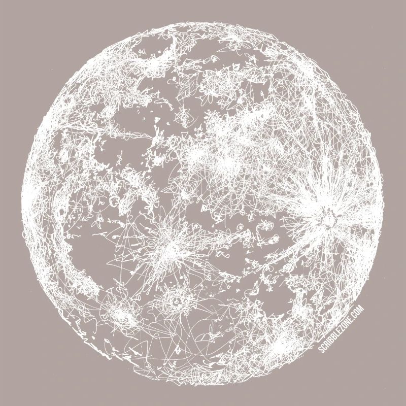 Scribbled Moon