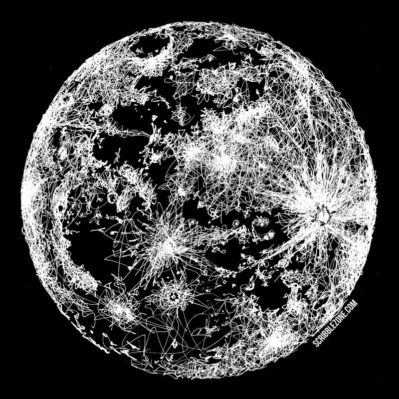Scribbled Moon