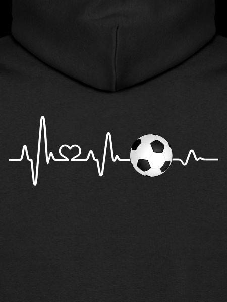 Football Fan Heartbeat Amour Footballeur EKG Drôle