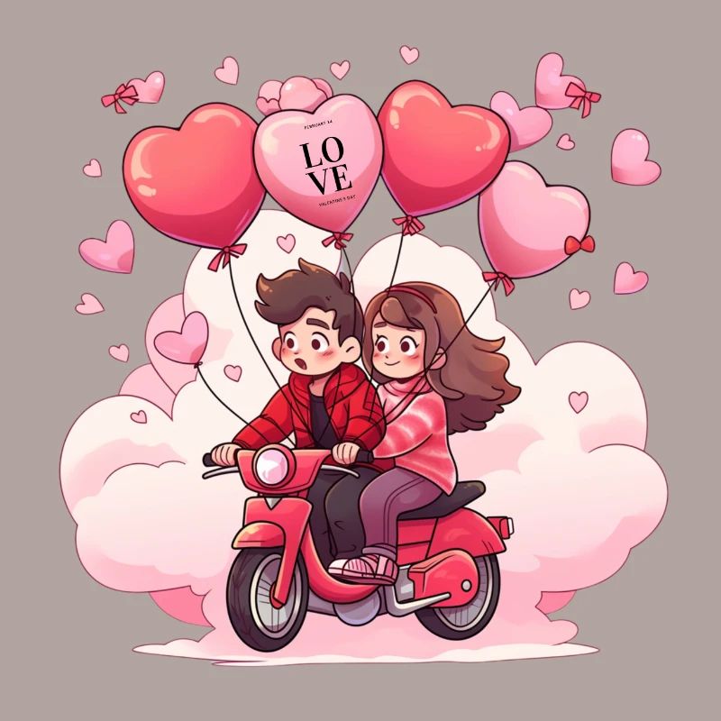 Lovers on scooter
