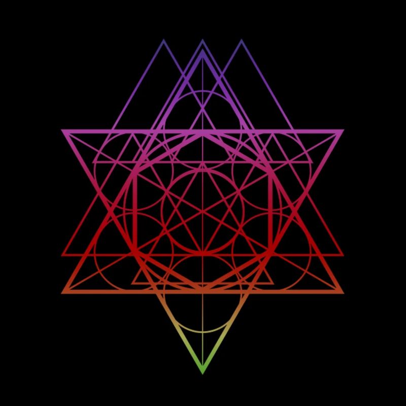 Techno Ring Pentagram Musique EDM colorée