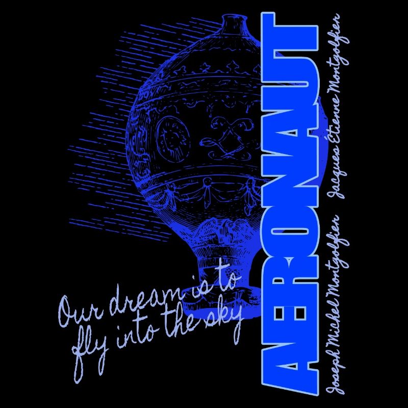 Retro Aeronaut - Heißluftballon - BACKPRINT