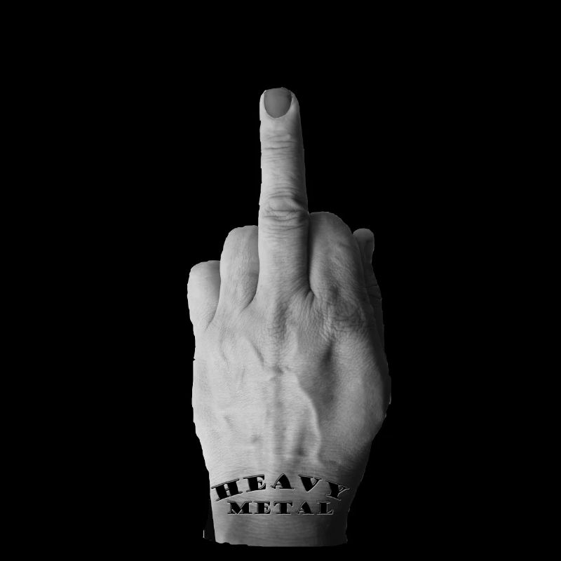 Heavy Metal middle finger