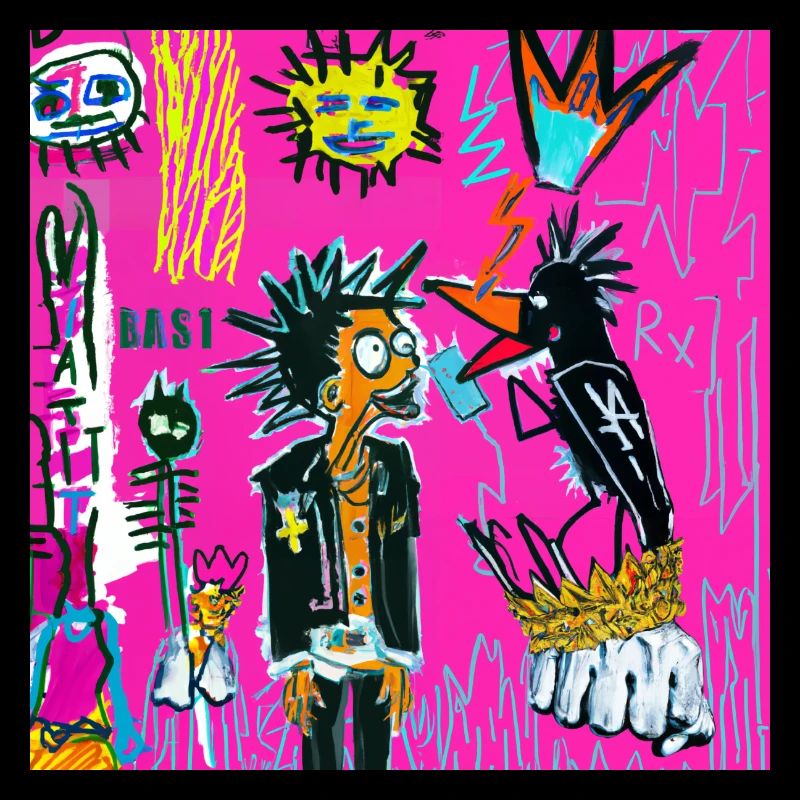Punk avec corbeau