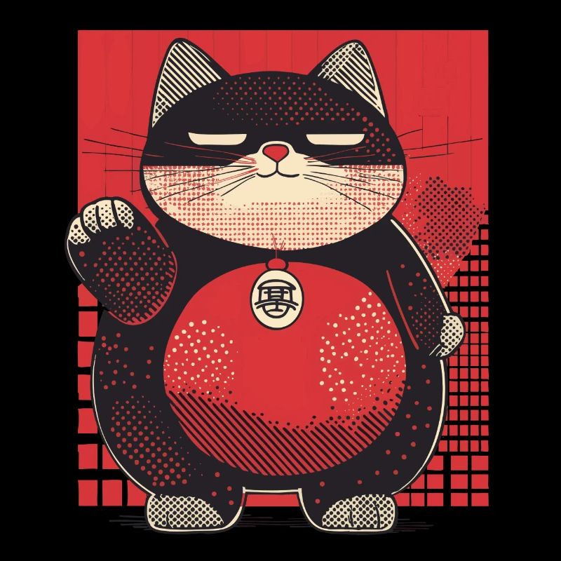 Maneki Moderne Glückskatze