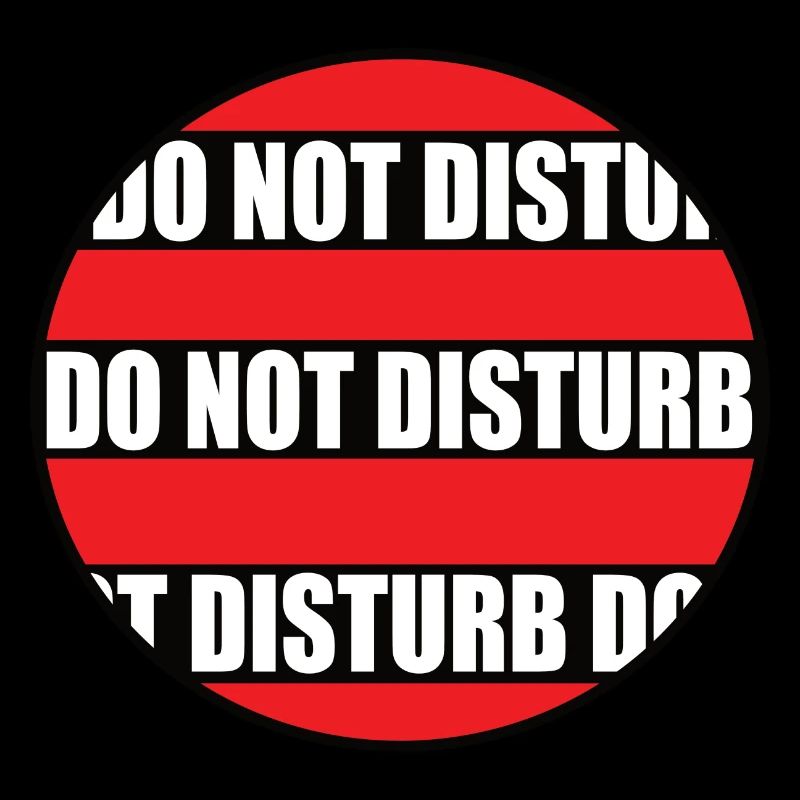Conception rouge Ne pas déranger