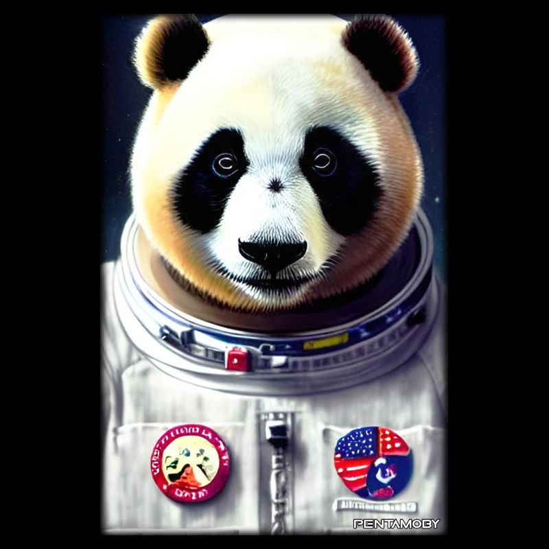Pandabär Panda Astronaut Zukunft Sci-Fi Technik