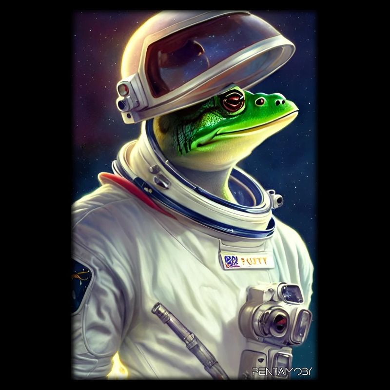 Frog Amphibian Astronaut Future Sci-Fi Technology