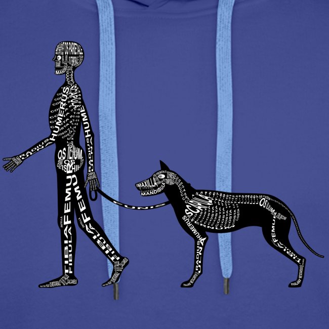 Squelette humain et chien