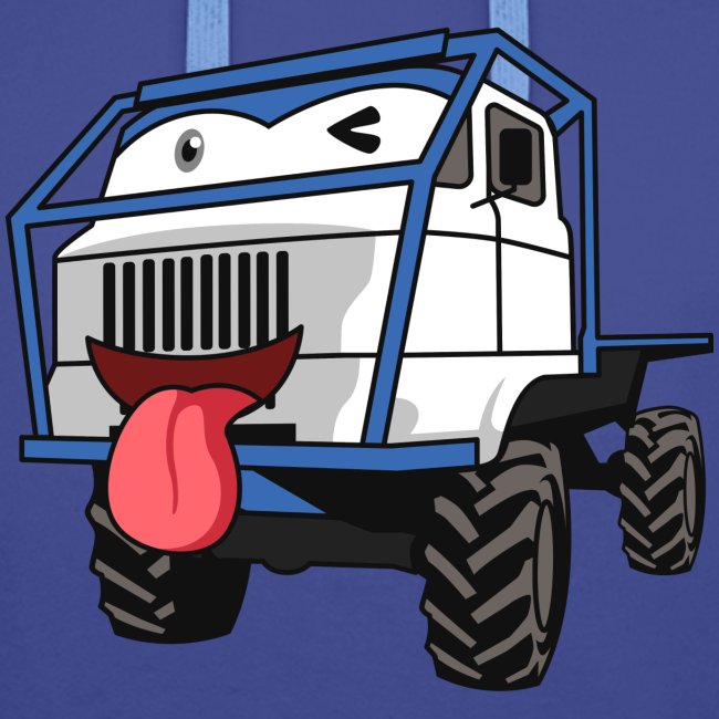 Augen Zwinkern mit Zunge raus Trail Truck Emoji.