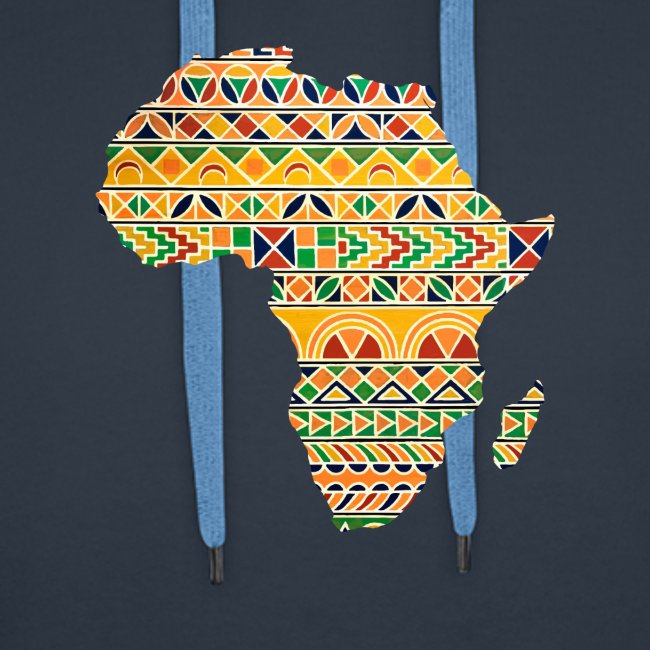 Carte de l'Afrique avec un motif berbère vintage