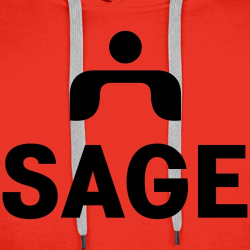 SAGE Logo mit Name - Männer Premium Hoodie