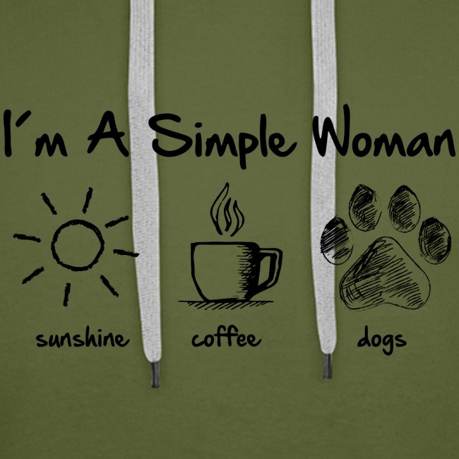 Vorschau: simple woman dog - Männer Premium Hoodie