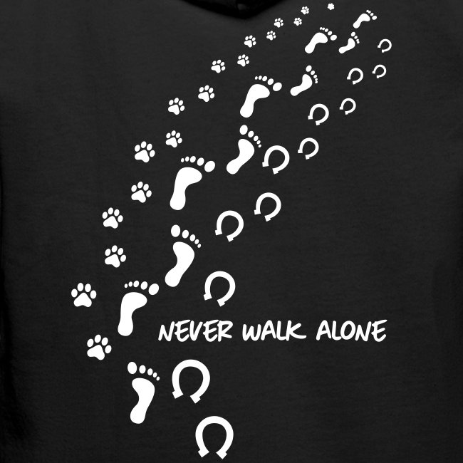 never walk alone hund pferd - Männer Premium Hoodie