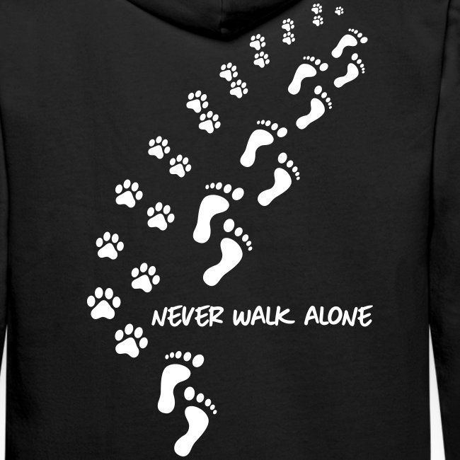 never walk alone dog - Männer Premium Hoodie